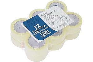 LOGANPACK 12 Rolls Ultra Strong Shipping Tape