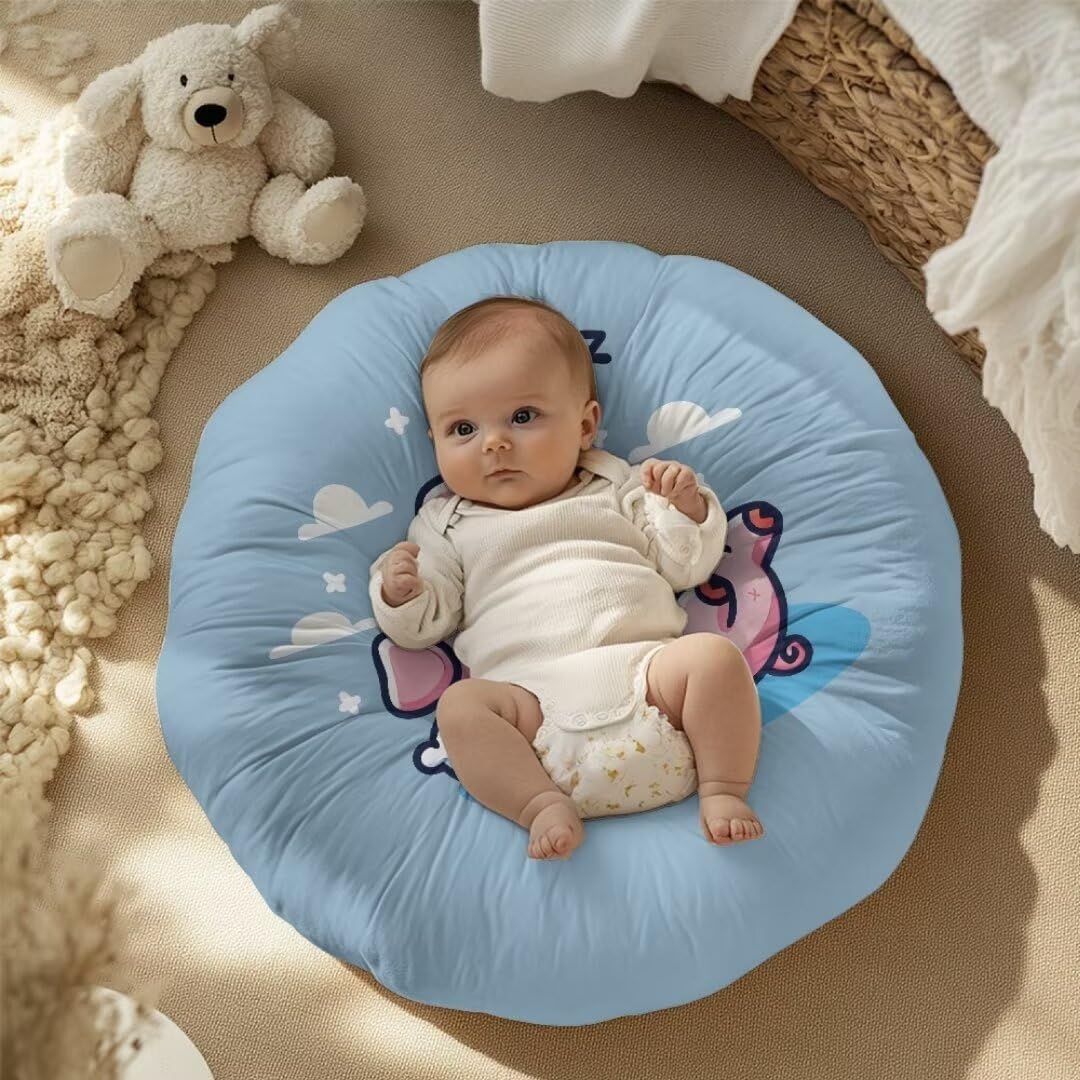 Sleeping Piglet Baby Lounger Cover for Newborn, Baby Nest CoverPortable Nest Sleeper Cover for Infant with Band for 0-24 Month Baby Home Decor