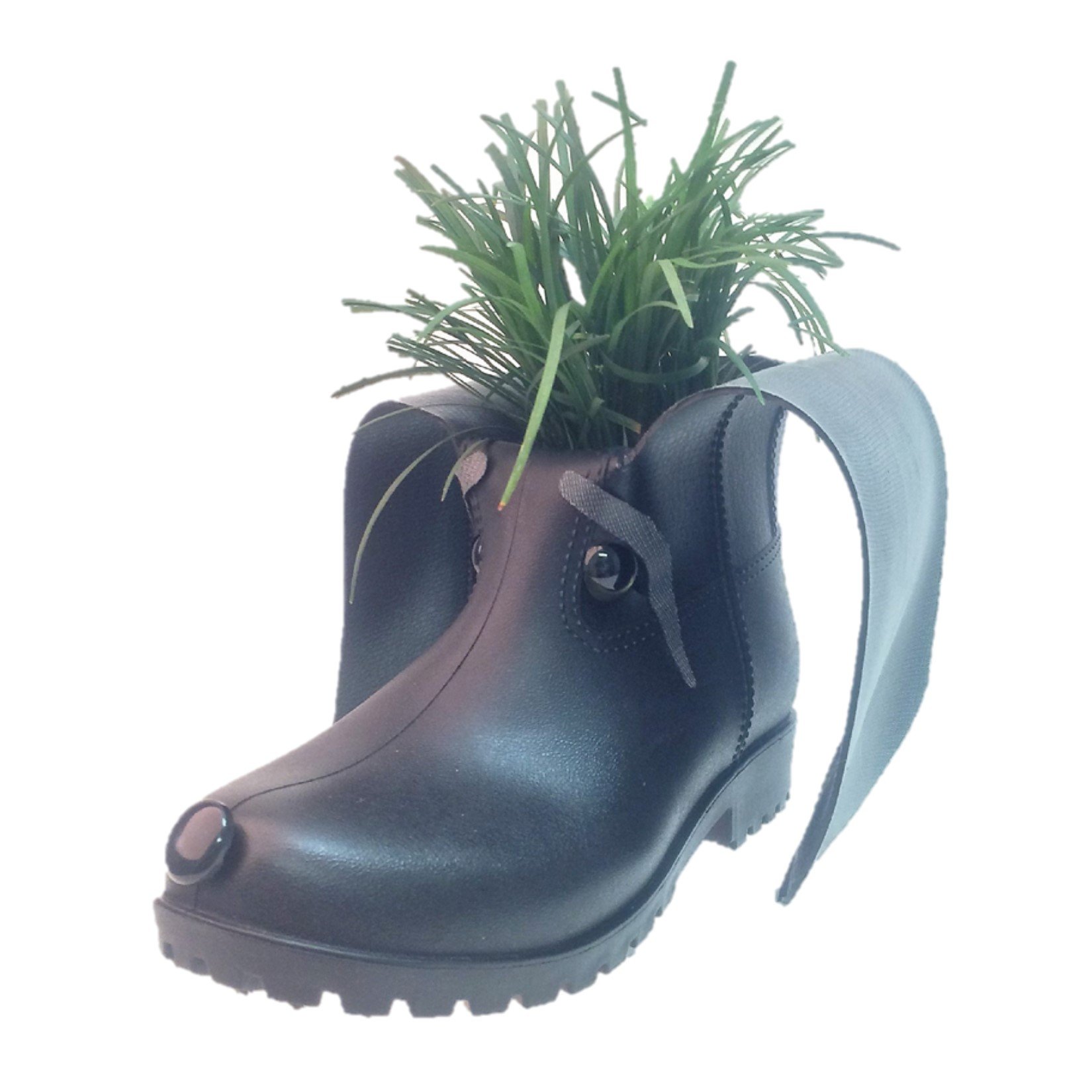 Boot Buddies 11 in. Whisper The Dog Sculpture & Planter Home and Garden Loyal Pet Companion Black Pu
