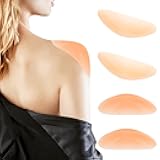 Shoulder Pads, 2 Pairs Invisible Silicone Shoulder Pads for Womens Clothing, Reusable Push-up Pad for Boost Comfort and Posture with Natural - Breathable Anti-Slip Enhancer for Dress & T-shirt & Sweater