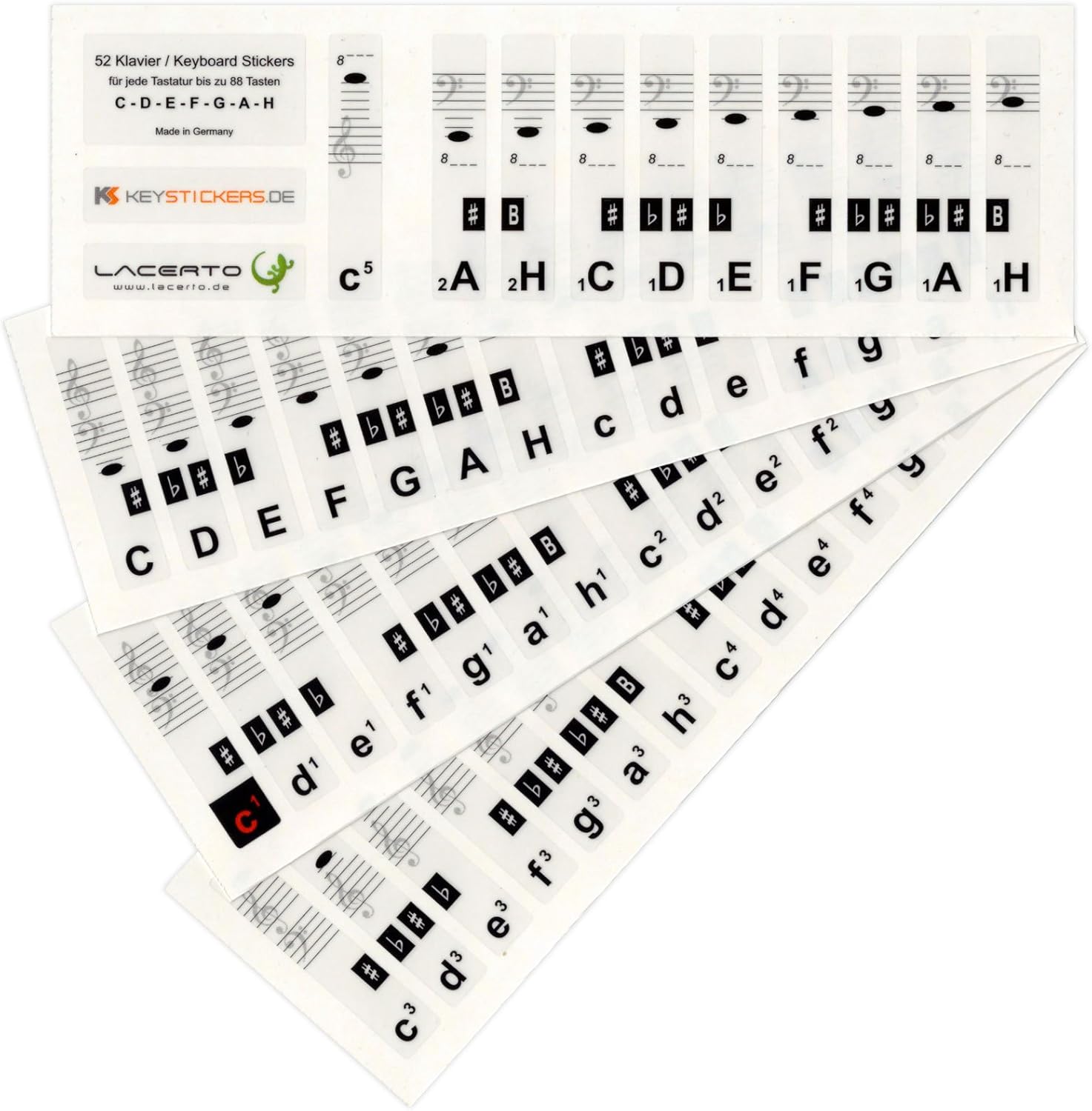 Adesivi Tastiera Guida Note Pianoforte Momowin Per 88 Tasti - Etichette Silicone Per Principianti Tastiera Pieghevole Pianoforte - Foto 9