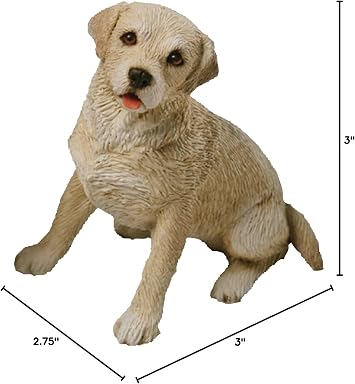 Sandicast Small Size Yellow Labrador Retriever Sculpture, Sitting