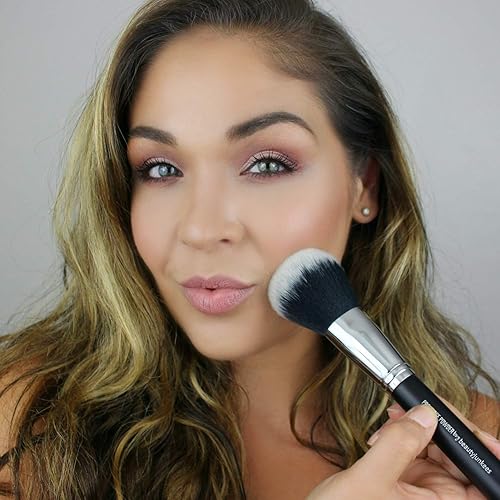 Miniatura 2 de Brocha grande de maquillaje en polvo de acabado, brochas de maquillaje grandes y esponjosas para cara completa, contorno bronceador corporal,