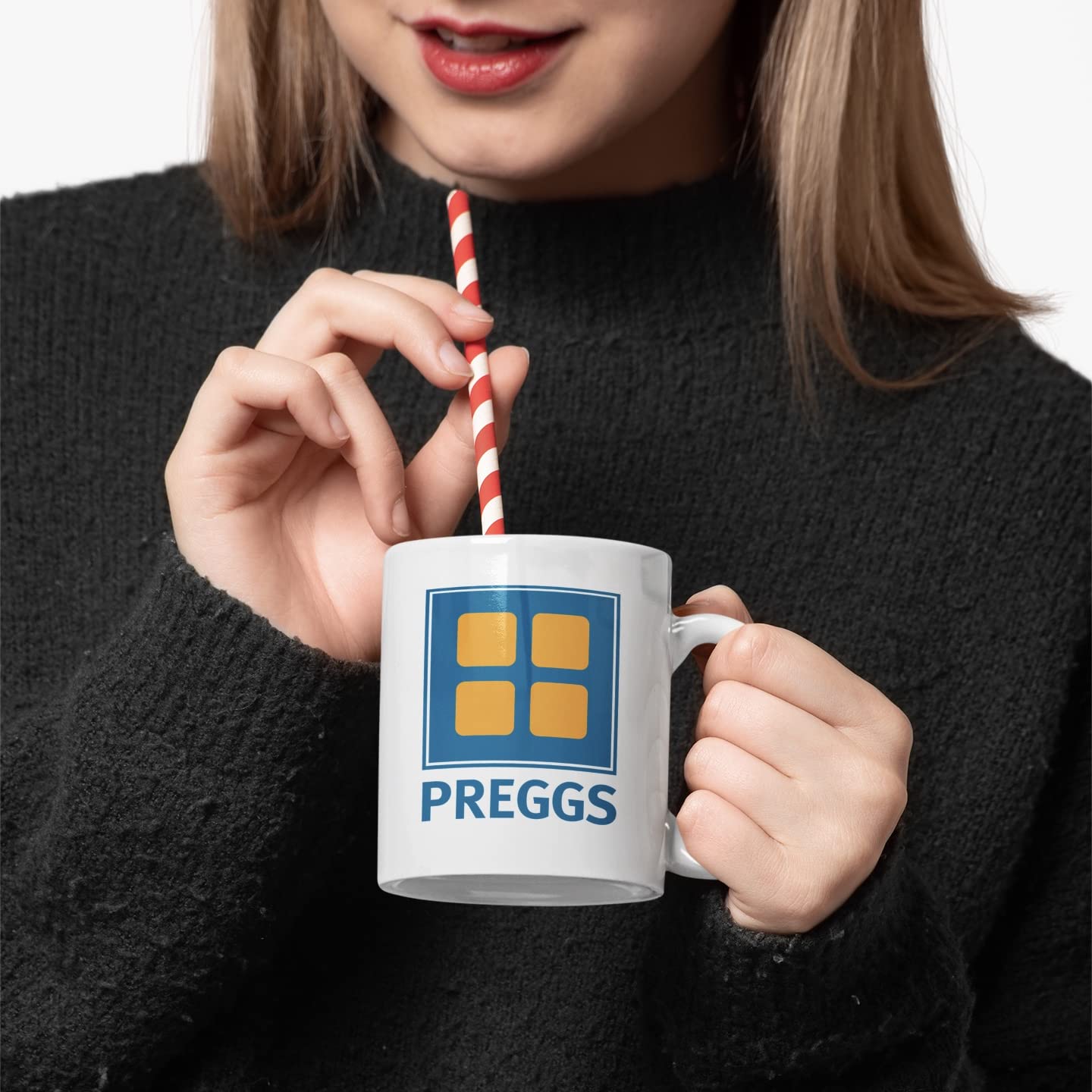 Preggs Mug Funny Pregnancy Gift for Mum Mother to be, Pregnant Gift (White #2, Preggs), White2, Standard - Image 2