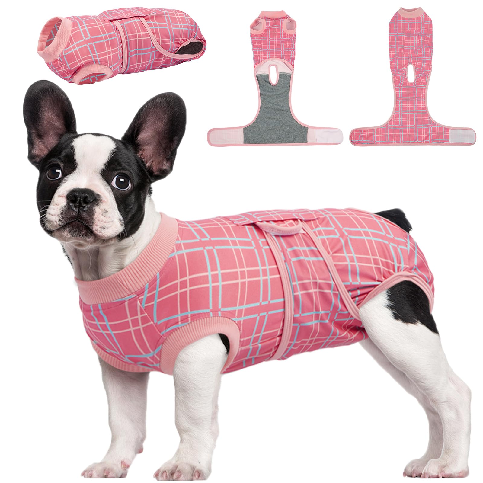 Kuoser Dog Recovery Suit for Female Male Dogs, Post-Surgery Bodysuit for Spay Neuter, Dog Onesie After Surgery, Anti-Licking Pet Surgical Recovery
