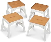 Vista 1 de Melissa & Doug Taburetes de madera - Juego de 4 (blanco/natural)
