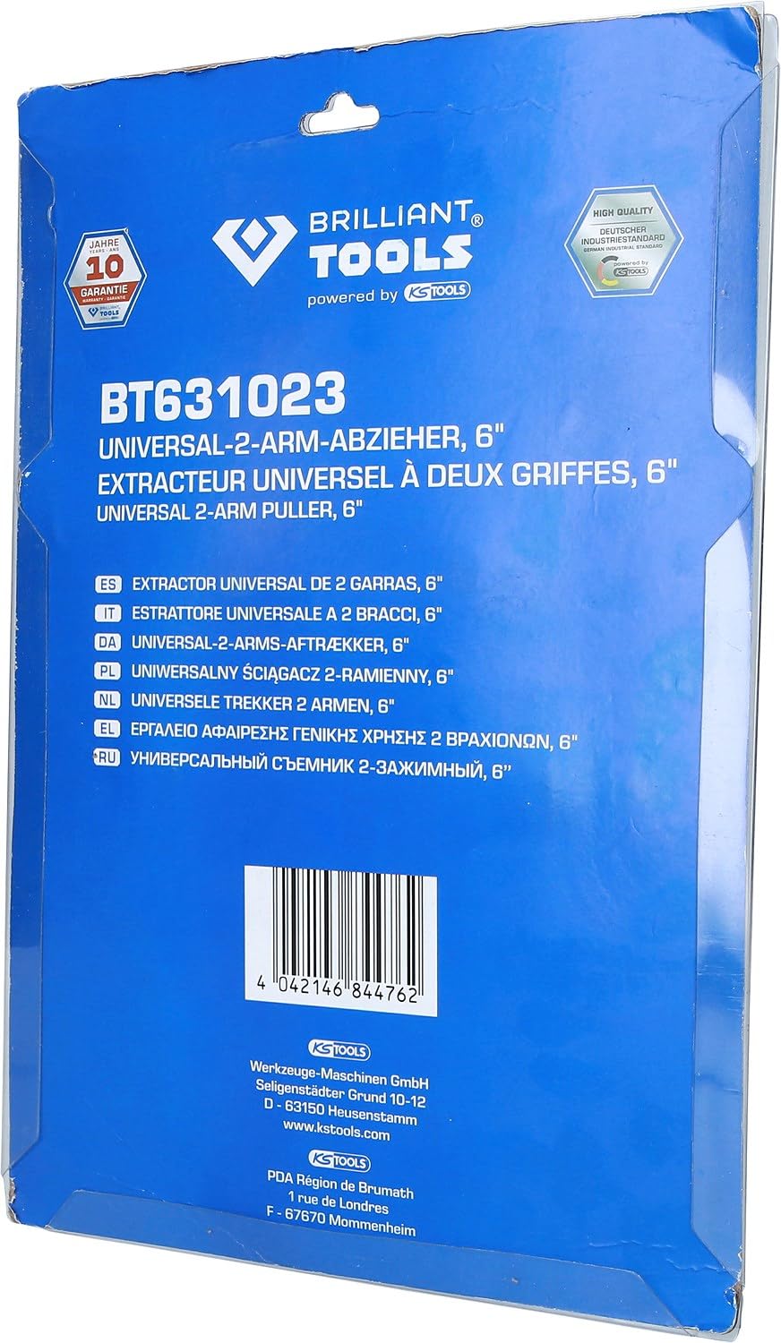 Extracteur Universel à 2 Bras BT631023 - Extracteur Parallèle 2 Griffes avec Portée de 22 mm à 80 cm - Retirer Poulies - Roulements à Billes - Engrenages -Outil Robuste et Polyvalent - BRILLIANT TOOLS