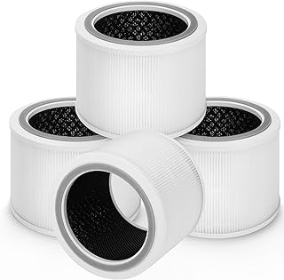 SAKEGDY Core 200S Replacement Filter Compatible with Levoit Core 200S Smart WiFi Purifier, 3-in-1 High Efficiency Filter, Part# Core 200S-RF, 4 Pack