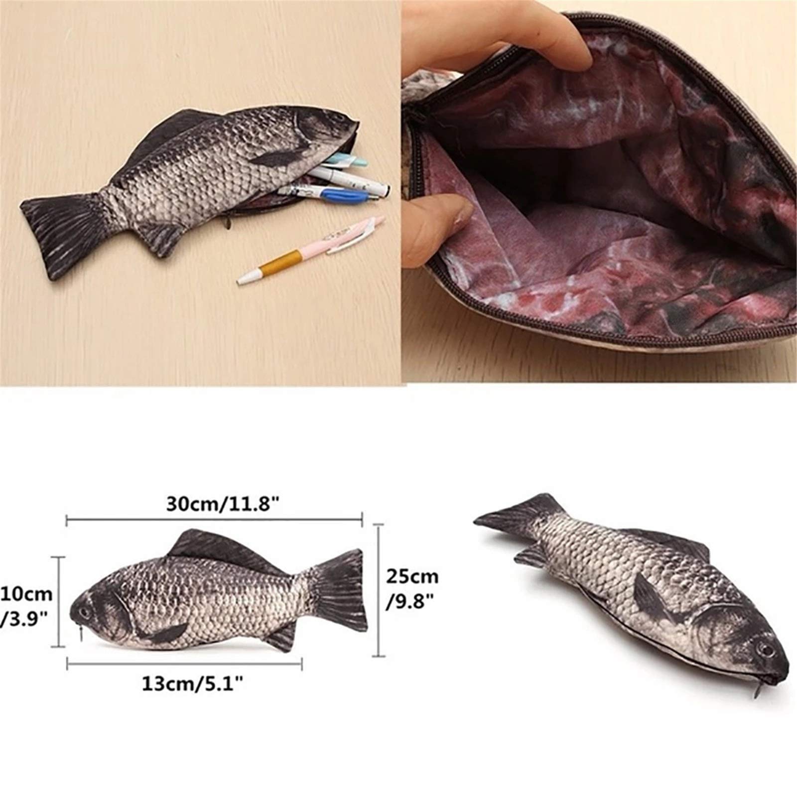 Amazon.co.jp: ペンポーチ 鯉ペンケースリアルな魚の形メイクアップ