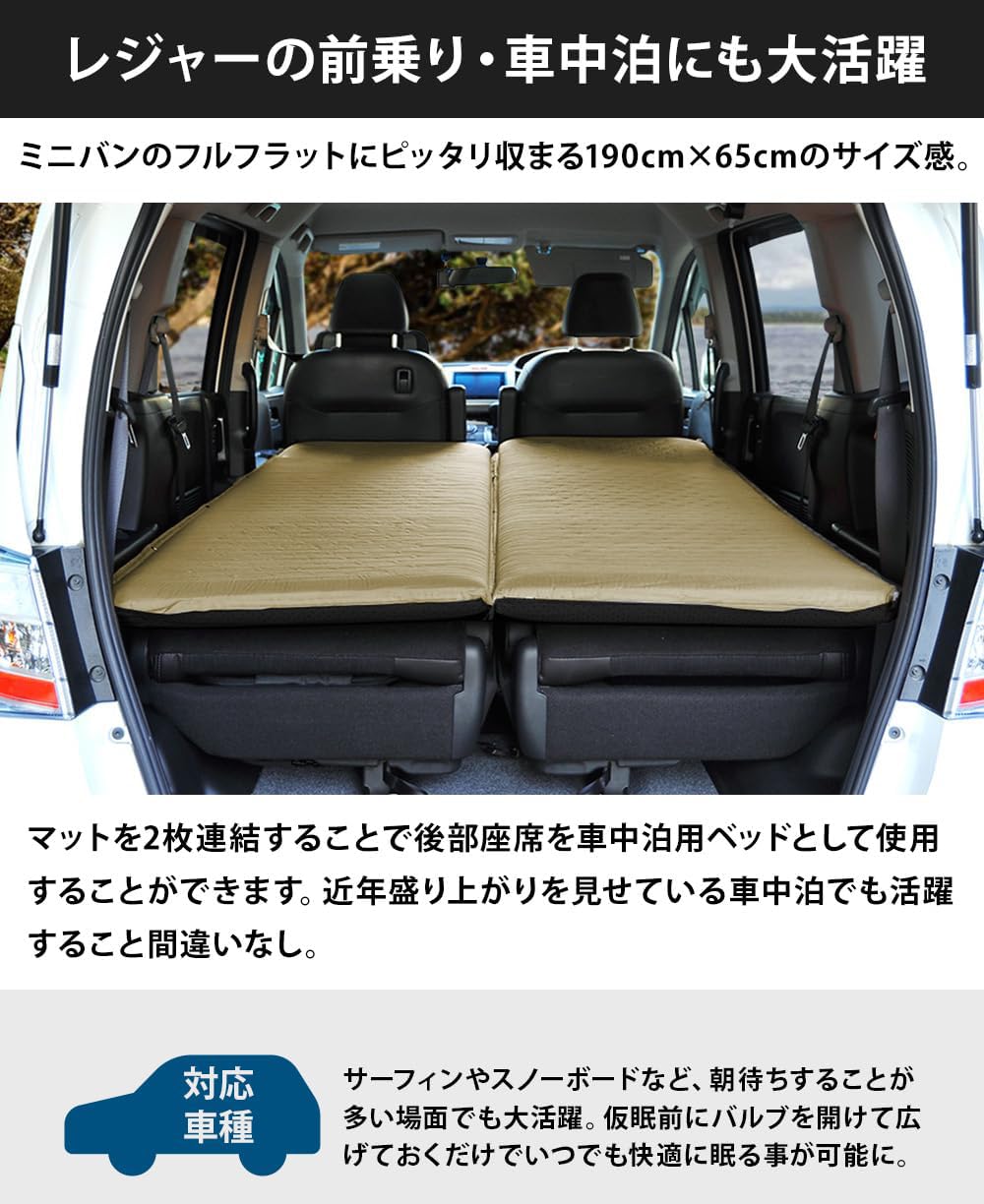 Amazon.co.jp: キャンプマット 車中泊マット 厚手 8cm コンパクト R値