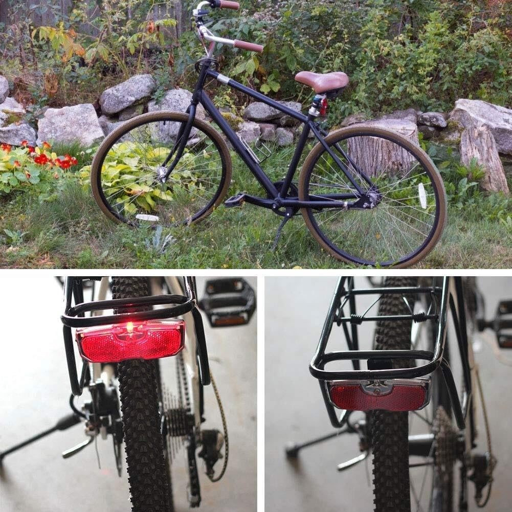 Bicycle Rear Reflector Tail Light for Luggage Rack NO Battery Aluminum Alloy Reflective Taillight ABS Bicycle Light