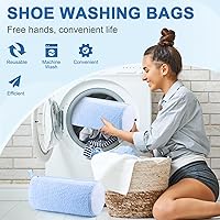 Vista 5 de Shoe Washing Machine Bag,Shoe Laundry Bags for Sneakers, Reusable Shoe Cleaning Bag for All Shoe Sizes