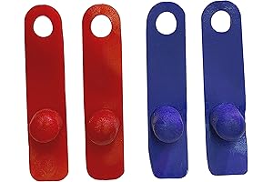 Accesorios para gallos finos de pelea: Rooster Booster Protection 2 pares, azul y rojo