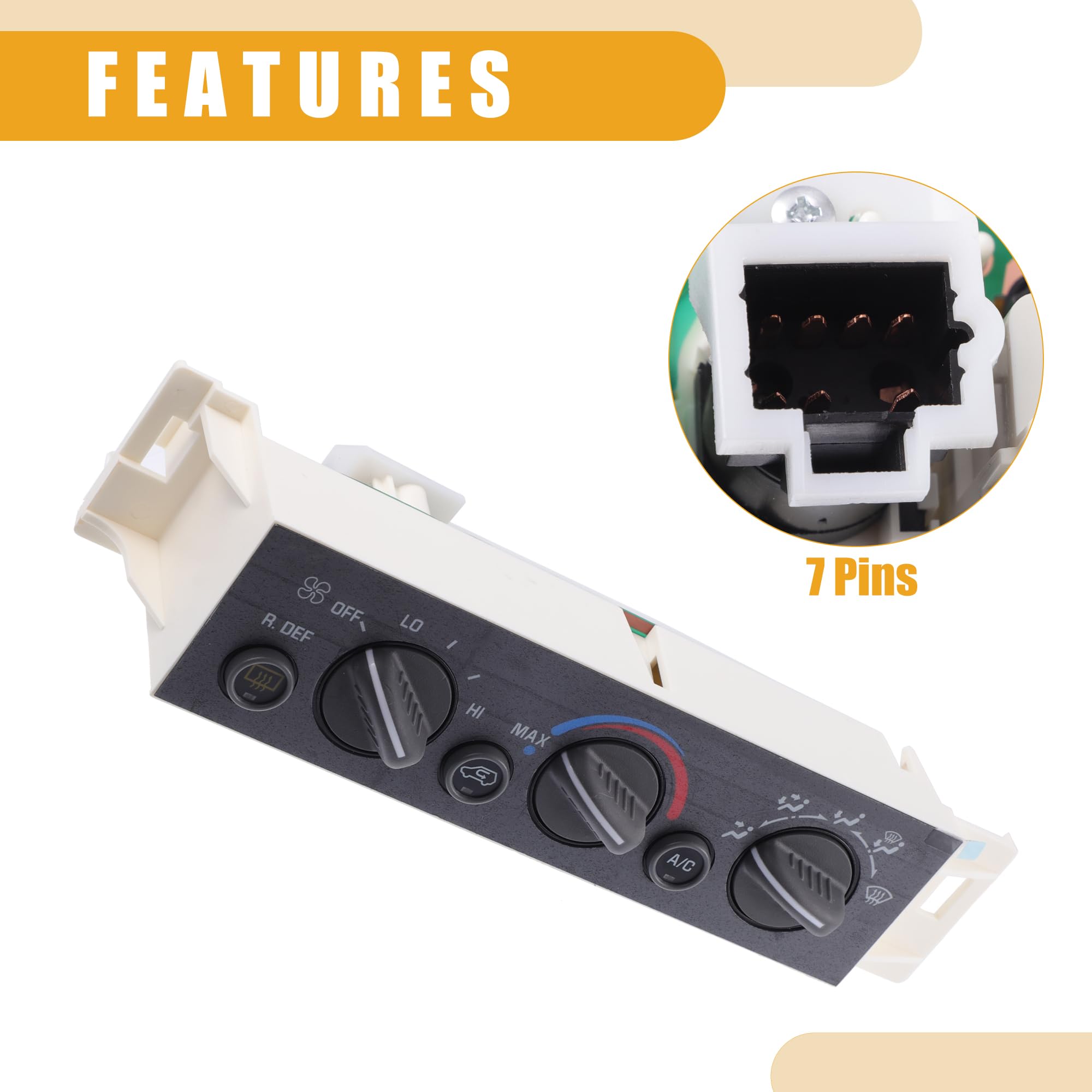 Amazon.co.jp: Partuto HVAC A/C ヒーター 気候制御スイッチパネル No
