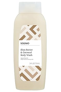 Amazon Brand - Solimo Shea Butter and Oatmeal Body Wash, 24 fl oz (Pack of 1)