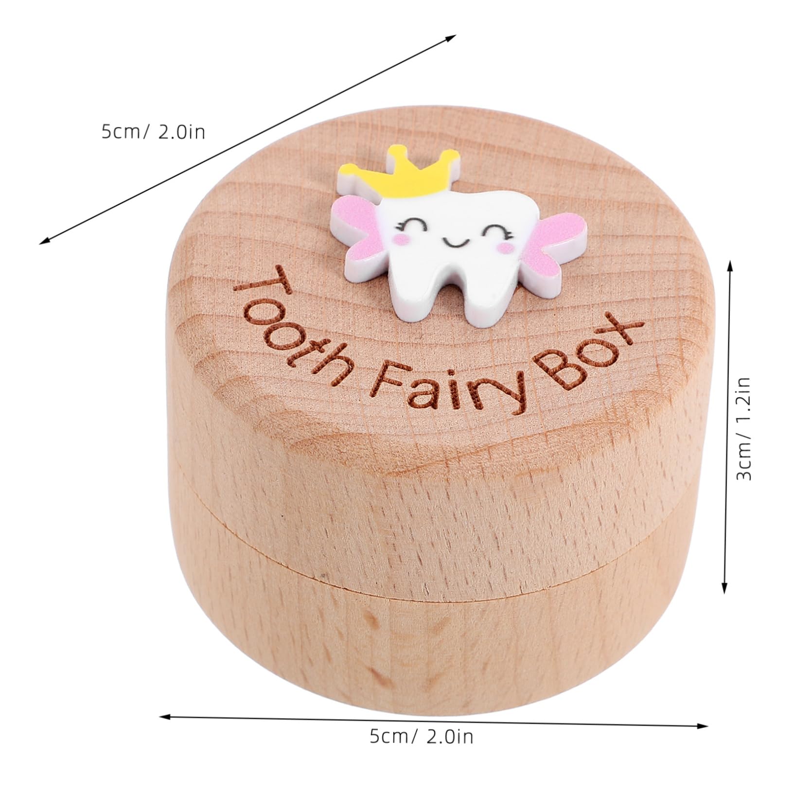 ERINGOGO Fetal Hair Box Boys and Girls Tooth Collector Wooden Boys and Girls Tooth Case for Baby's First Tooth