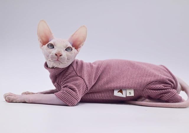 Foto 7 de 8 de DUOMASUMI Ropa de Gato Sin Pelo, Terciopelo Cálido y Suave, Camisa de Otoño e Invierno para Gatos Sphynx
