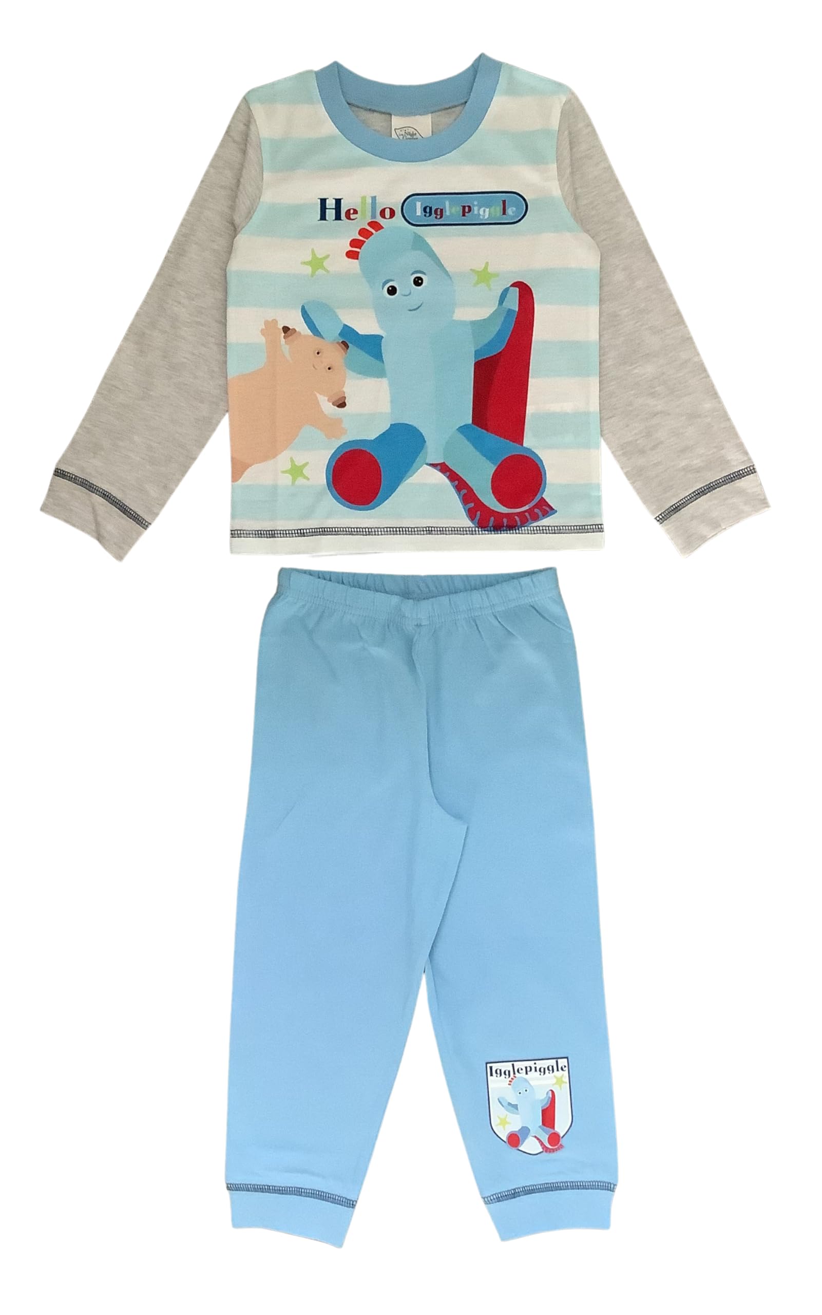 In The Night Garden Boys Grey/Blue Pyjamas Featuring Iggle Piggle And Makka Pakka, 2 Piece Set, Age 2-3 Years