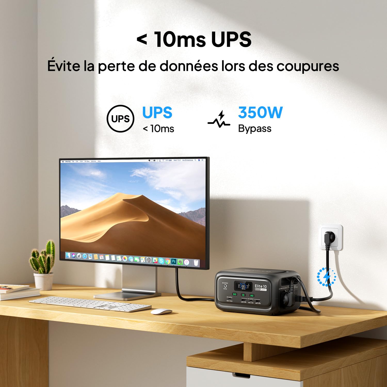 BLUETTI Elite 10 128Wh & 200W Prise CA Générateur Électrique Portable | Batterie LiFePO4, recharge solaire rapide. Idéal pour camping, alimentation de secours domestique et vacances.