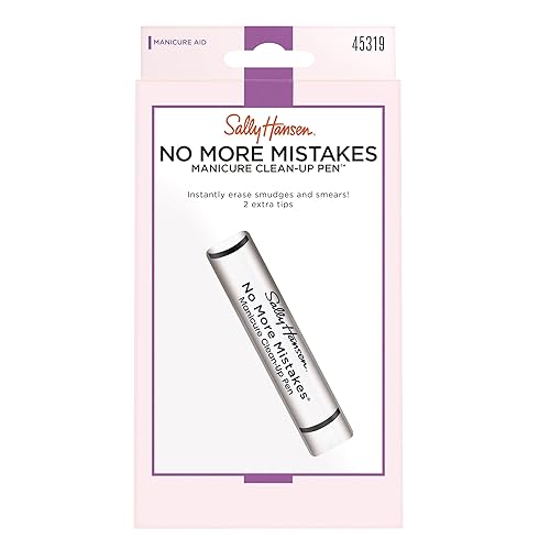 Miniatura 2 de Sally Hansen No More Mistakes - Bolígrafo de limpieza de manicura blanco 005 onzas el embalaje puede variar
