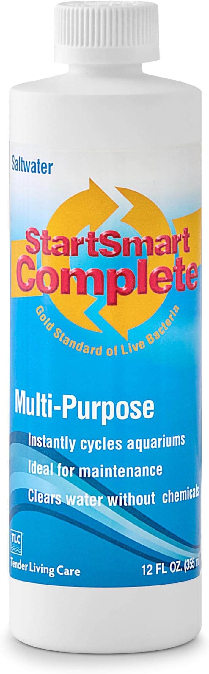 - TLC Products StartSmart Complete Saltwater Aquarium Cycle Starter & Beneficial Nitrifiers, Supports Clear Water & Biofiltration, Reduces Excess Sludge, 12 oz (354 ml)