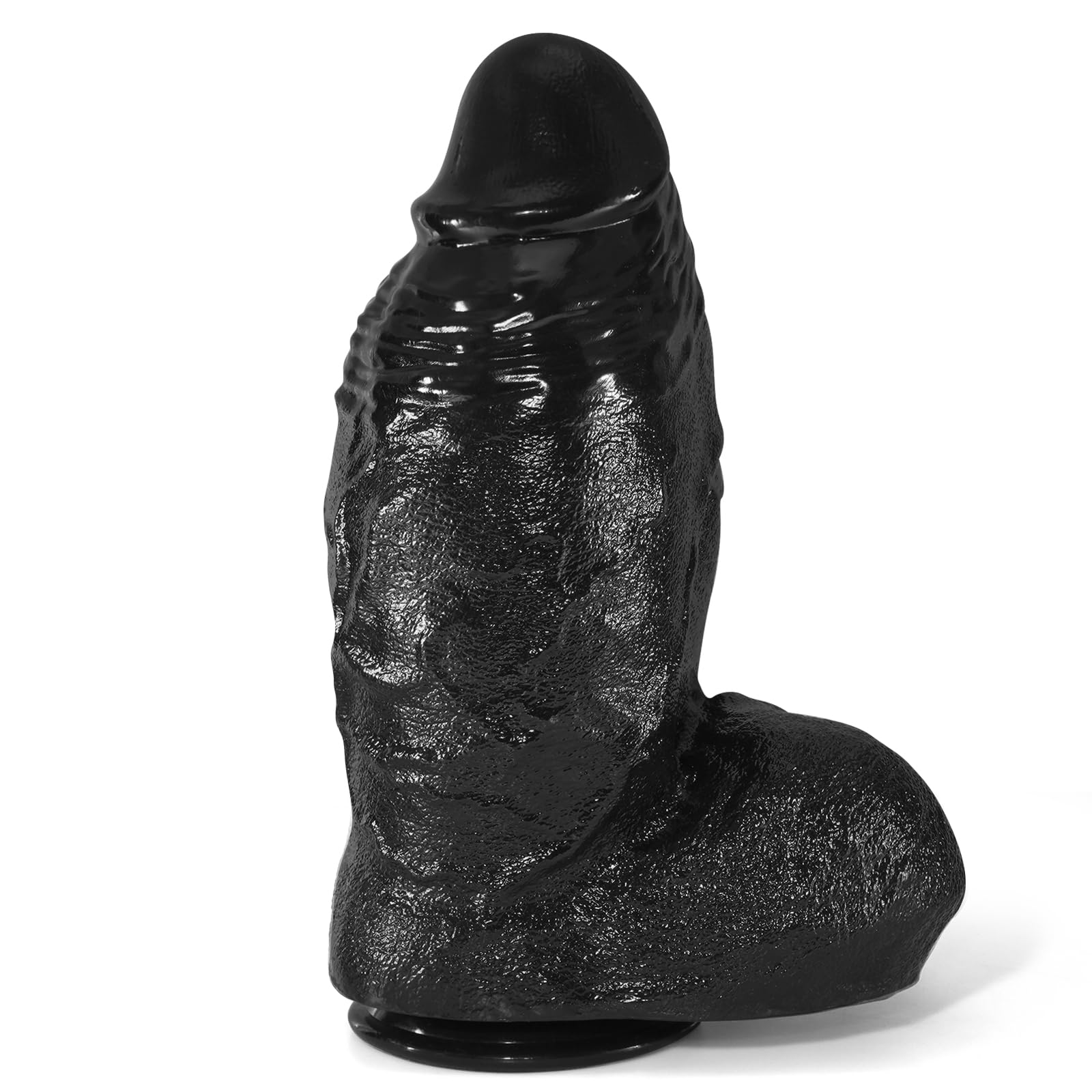 Dildo gigante extra largo da 12,7 cm di diametro, dildo nero realistico da 38 cm, pene in silicone extra large con ventosa, plug anale spesso, fallo anale largo, adatto a uomini e donne esperti