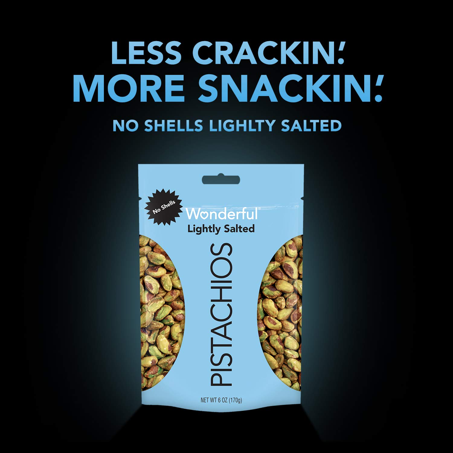 Wonderful Pistachio Lightly Salted Shelled Pistachios, 6 OZ