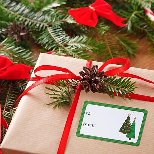 Vista 42 de Outus 500 etiquetas de Navidad, etiquetas autoadhesivas de regalo para regalos de Navidad, etiquetas de nombre de Navidad, etiquetas para papel