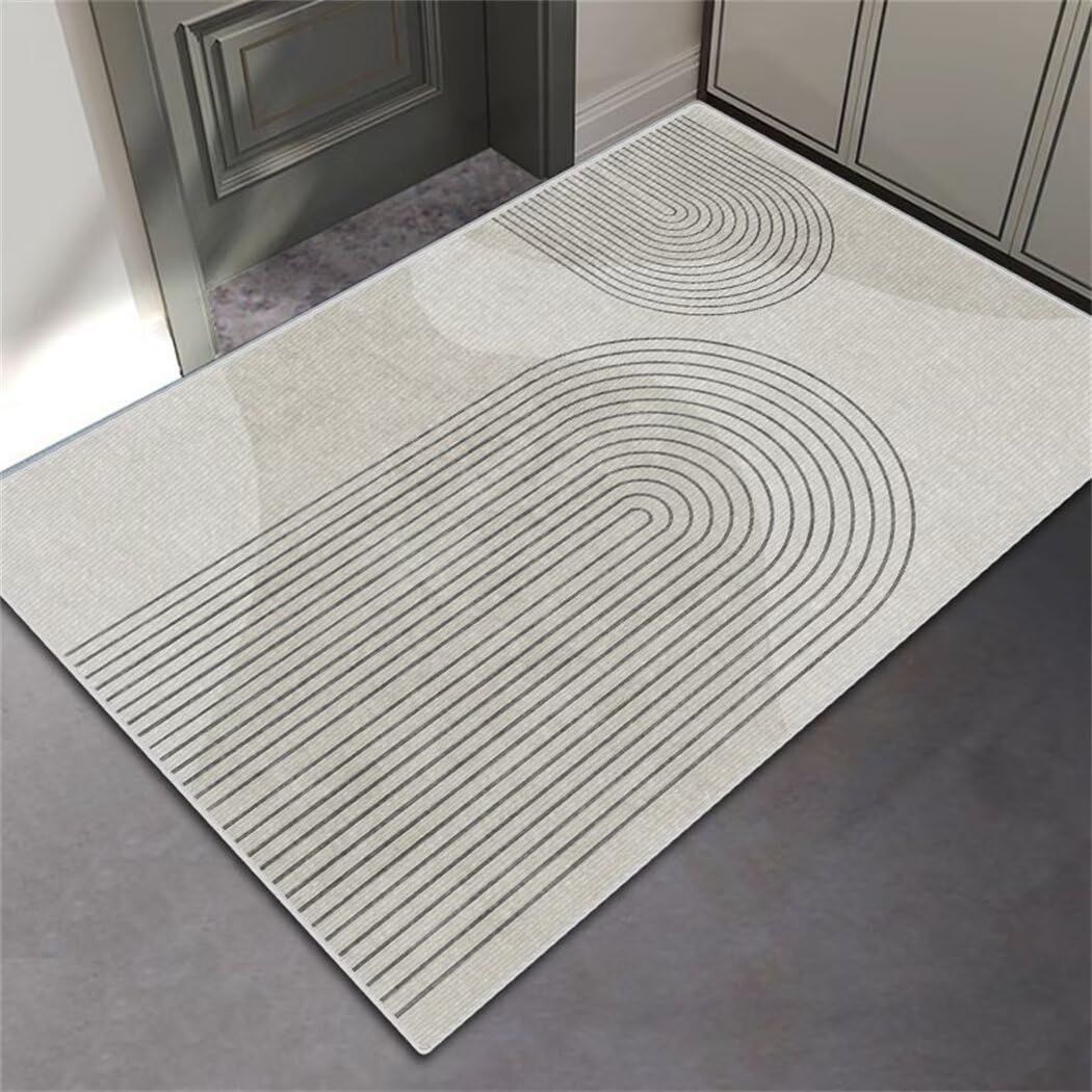 Tapis de salon gris anti-glisse 80x160cm pour éviter les chutes des enfants
