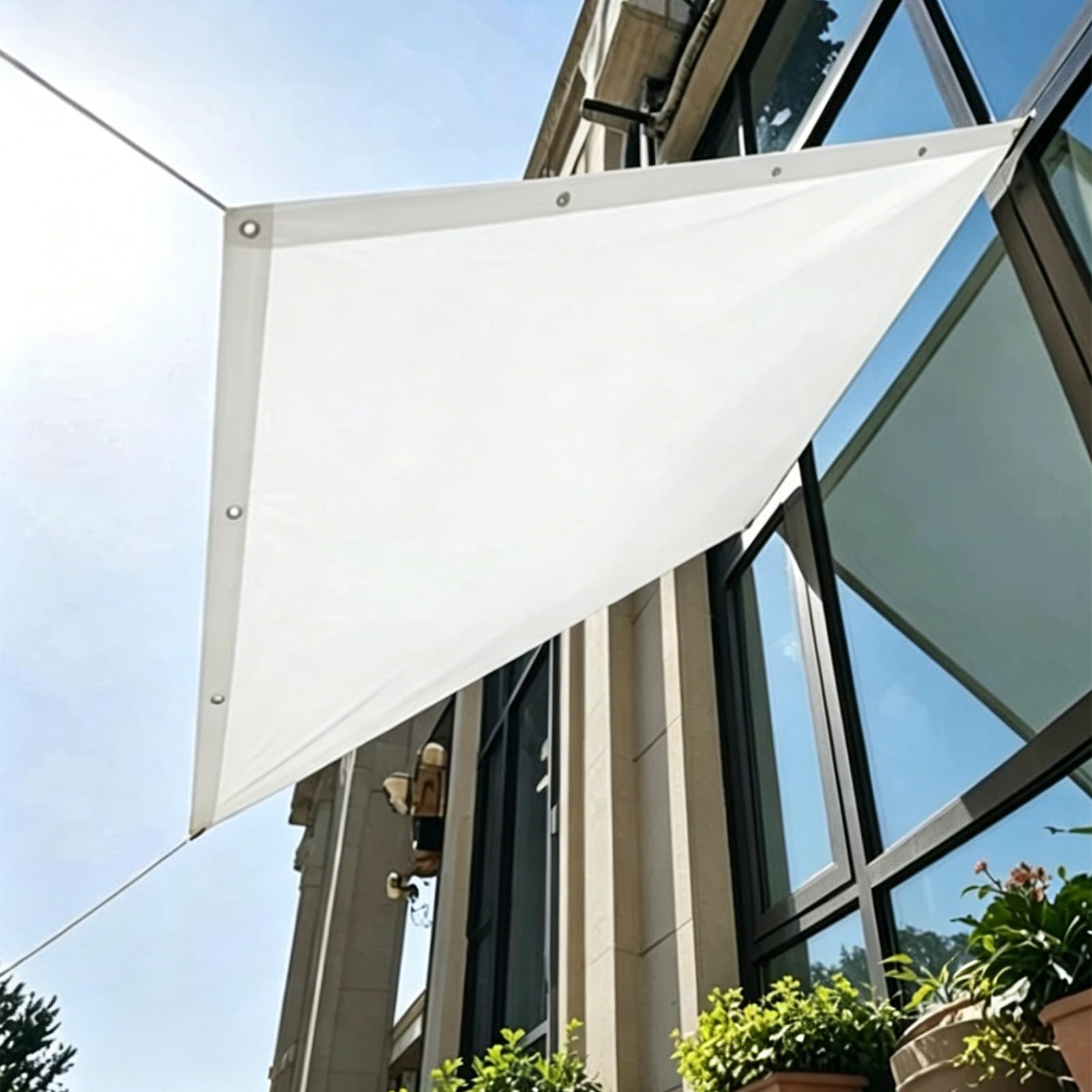Tarpaulin Waterproof 1x1.5m 1.2x1.5m 1.8x2.4m 3x4m 4x6m 6x8m Tarp for Outdoor Balcony Furniture Caravan Ground Sheet Multipurpose Truck Cover(3x5m(9.8ftx16.4ft))