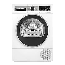 Bosch WQG245D0IT Serie 6 Asciugatrice smart a pompa di calore, 9 kg, Classe energetica C, Condensatore autopulente, Cestello per capi in lana, Sensori di asciugatura intelligenti, Bianco, 60 Cm