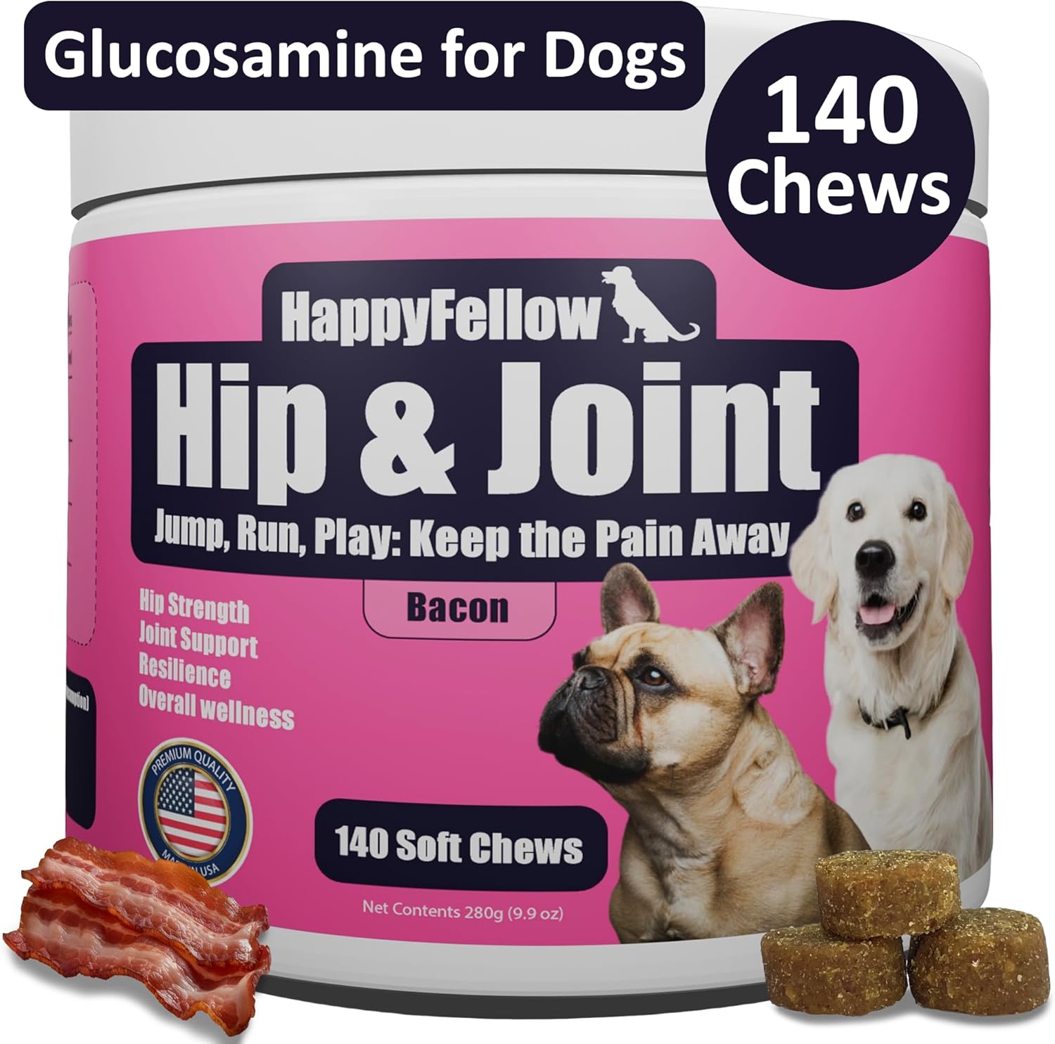 Hip and Joint Supplement for Dogs – Mobility Aids Glucosamine Chondroitin for Dogs Arthritis Pain Relief Anti Inflammatory, Small Large Breed Advanced Support, Pain Relief, 140 Soft Chews Hip and Joint Supplement for Dogs – Mobility Aids Glucosamine Chondroitin for Dogs Arthritis Pain Relief Anti Inflammatory, Small Large Breed Advanced Support, Pain Relief, 140 Soft Chews