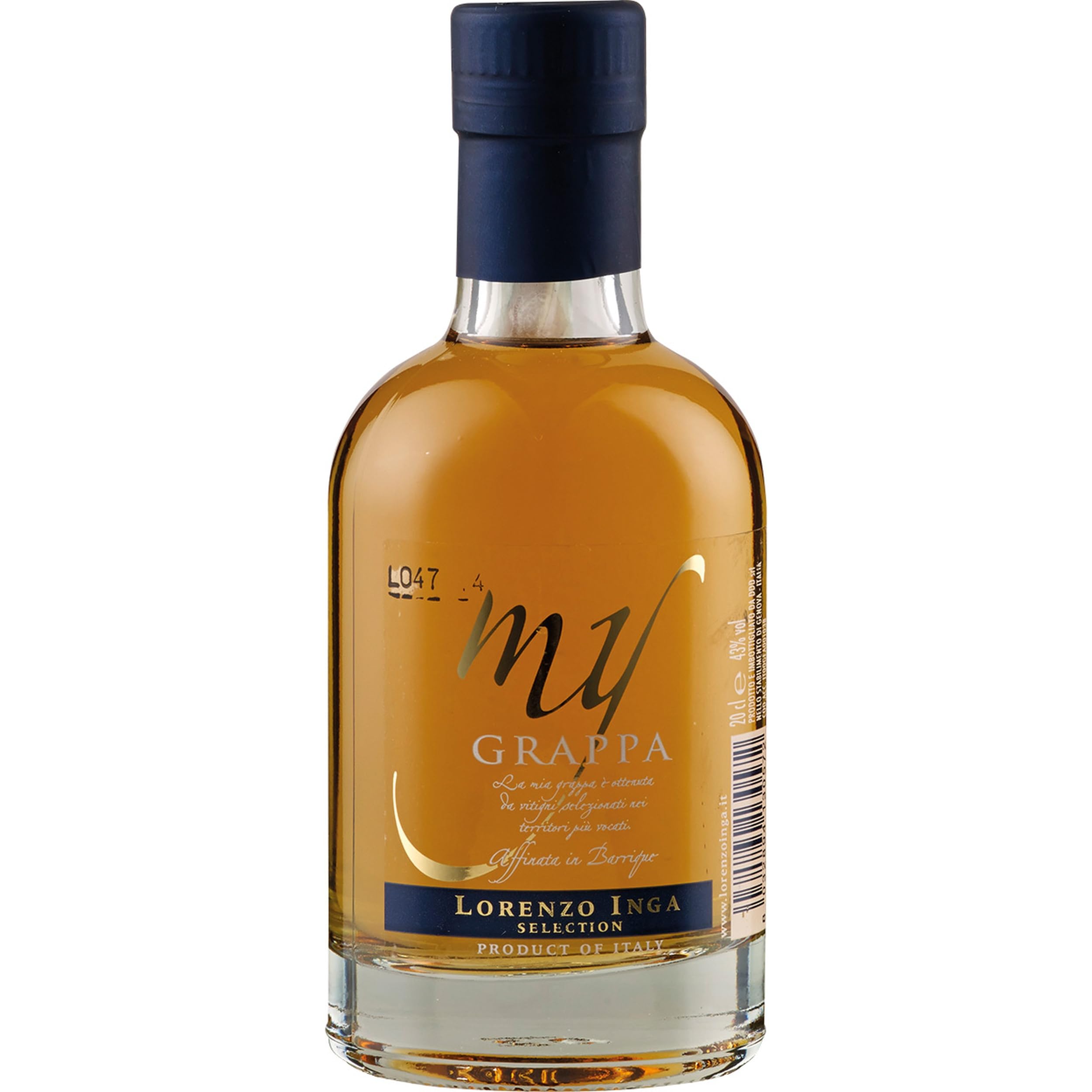 Inga My Grappa Affinata in Barrique Selection Miniatur halbtrocken Italien inkl. FeinWert E-Book (1 x 0.2 l)