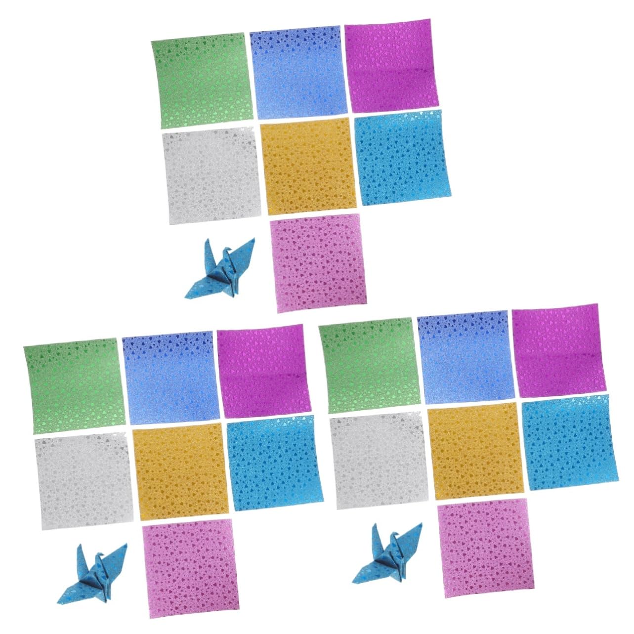 Holibanna 3 Series Papel De Origami Doble Cara Para Manualidades Diy Para Decoraciones Papel De Plegado Y Resistente Material De Manualidades 112 Piezas*3