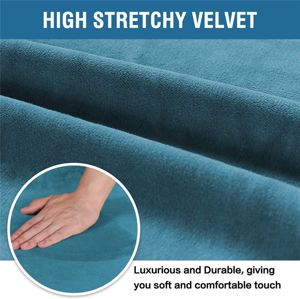LINGKY Stuhlhussen 6er Set, Stuhlhussen für Esszimmerstühle, Stretch Samt Stuhlschoner Abnehmbarer Waschbarer, Stuhlbezug Universal für Esszimmer, Hotel, Bankett, Partys Deko