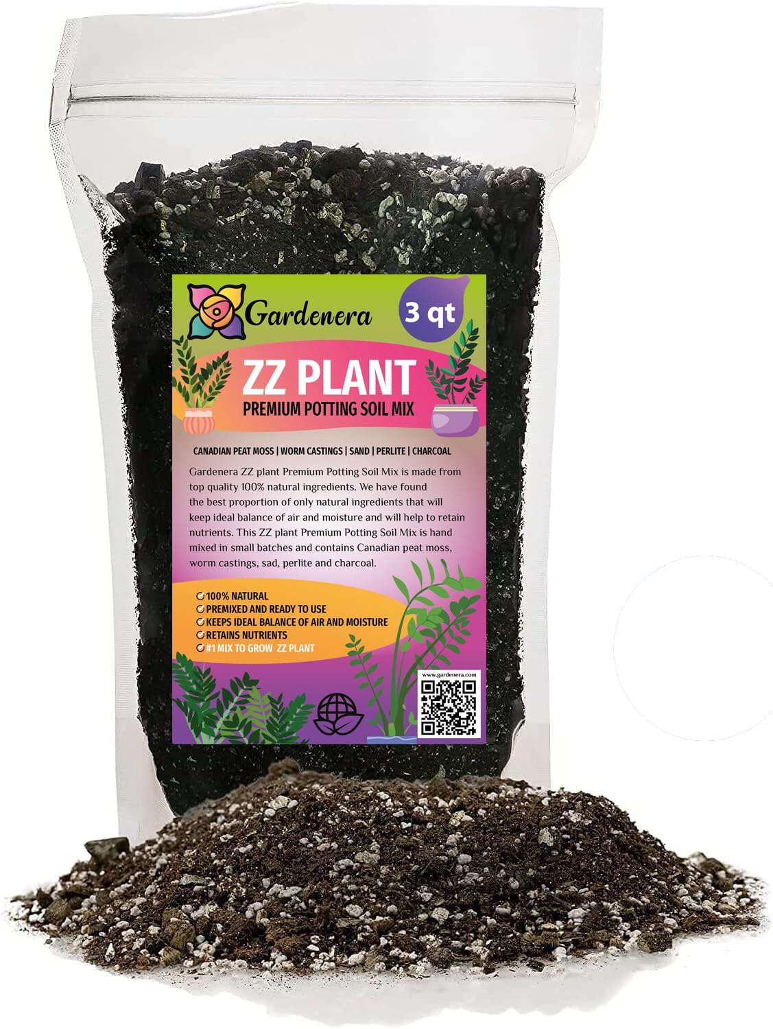 S.S PLANTS　653035 Amazon.com : Gardenera ZZ Plant Potting Mix - Proven Formula for