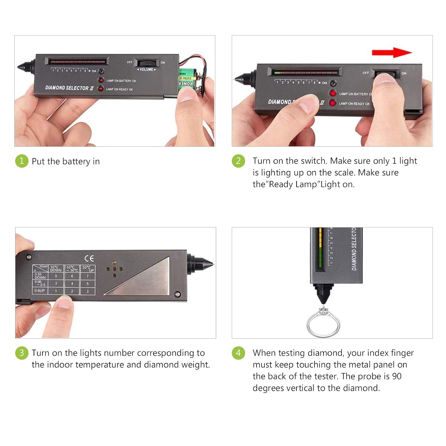 Diamond Tester, Jewelry Diamond Testers Pen for Select Diamons and Imitation Diamons for Novice