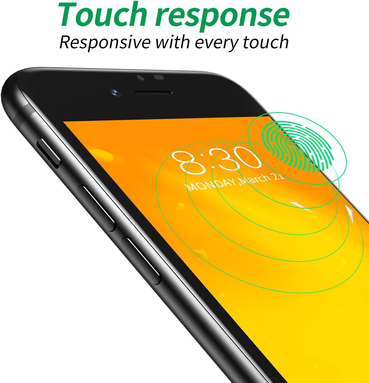 Deyooxi Screen Protector Glass Compatible With iPhone 7 Plus iPhone 8 Plus Full Coverage Protective Screen Film Tempered Glass with Installation Tray 5.5 Inch(2 Packs) Black