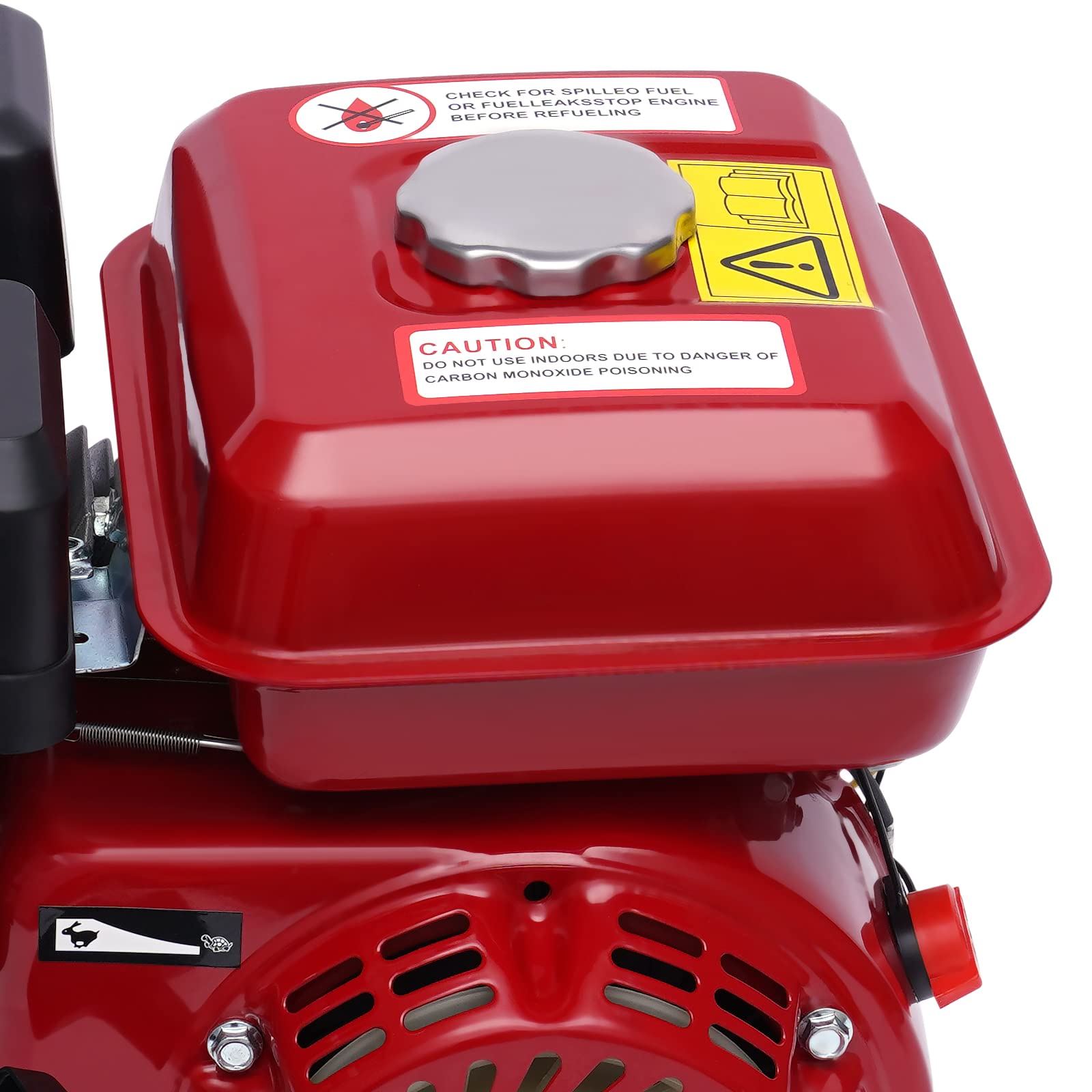 Motore A Benzina 4 Tempi 7.5 CV OHV - Motore Industriale Raffreddato Ad Aria, Albero Orizzontale Da 20mm, Con Allarme Olio - 9