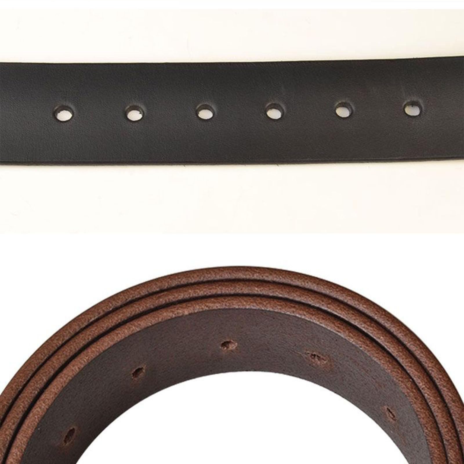 Cintura, cintura da uomo, cinture in pelle da cowboy for uomo con fibbia incisa con motivo a piume Fibbia in metallo dorato in ottone