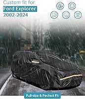 Vista 2 de Funda impermeable para automóvil para todo tipo de clima, ajuste personalizado para Ford Explorer 2002-2024, cubierta exterior completa resistente