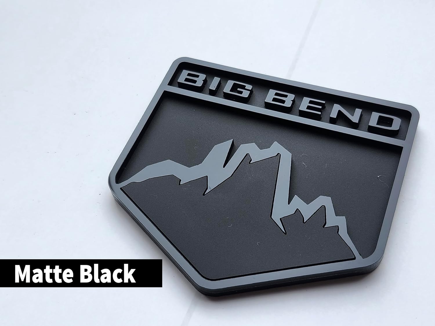 2X Big Bend Emblem Badge Logo Compatible with Ford Bronco Truck Sport Offroad 4x4 (Matte Black, 3.5" x 3.5")