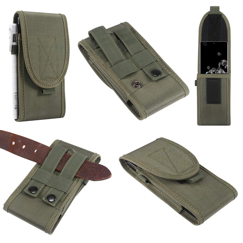Universal 4.0-5.3 inch MOLLE Bag, Mobile Phone Belt Pouch Holster Cover Case,Nylon Carry Phone Bag for iPhone SE 2020, 11 Pro, Xs, for Samsung Galaxy S20 5G,Note10, s20, s10, s10e, S9, S9+, S10+