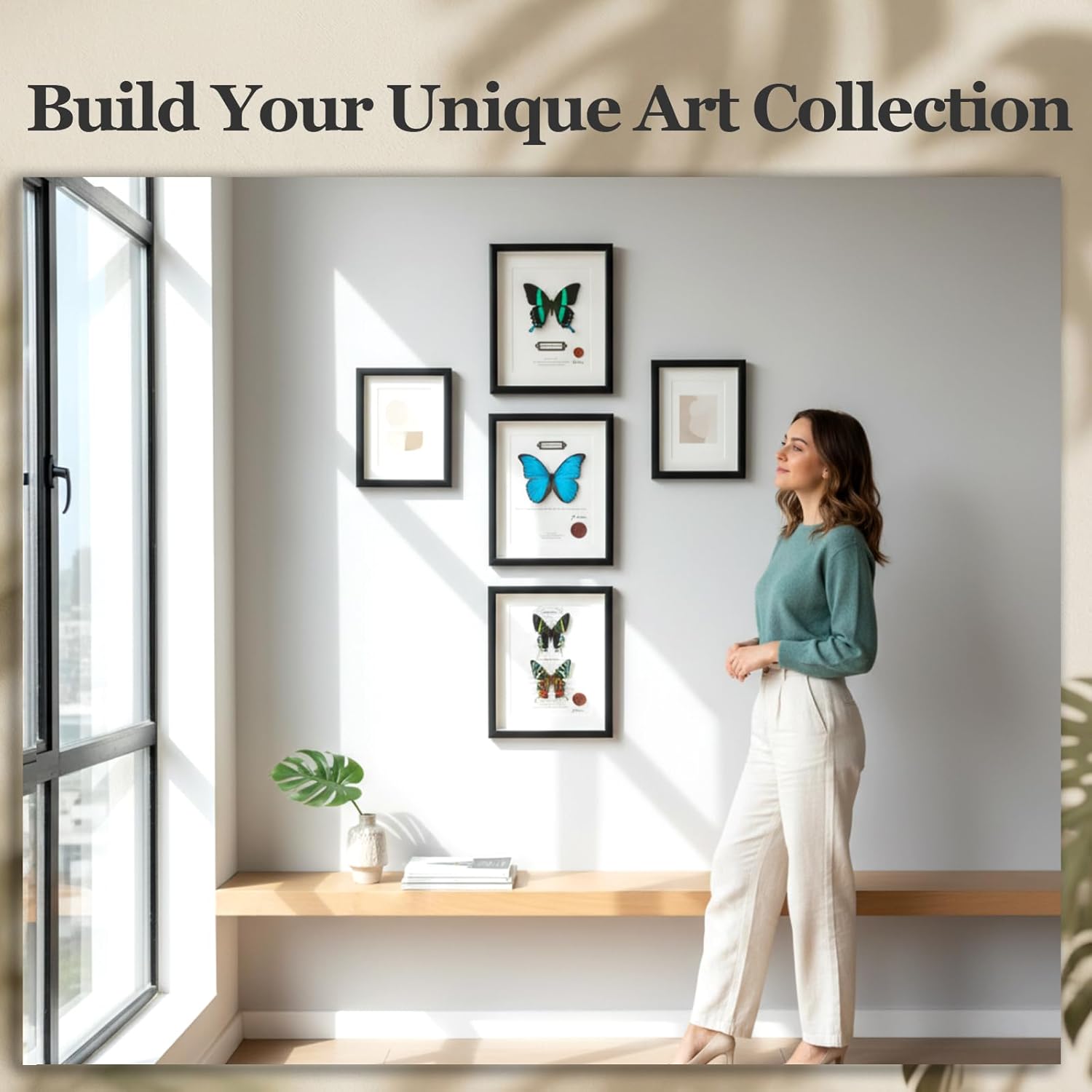 ArsVenciik Real Framed Butterfly Specimen - Preserved Blue Morpho Butterfly Taxidermy (Morpho menelaus) - 8x10 inch Shadow Box Wall Art, Unique Entomology Decor & Handmade Gift for Nature Lovers