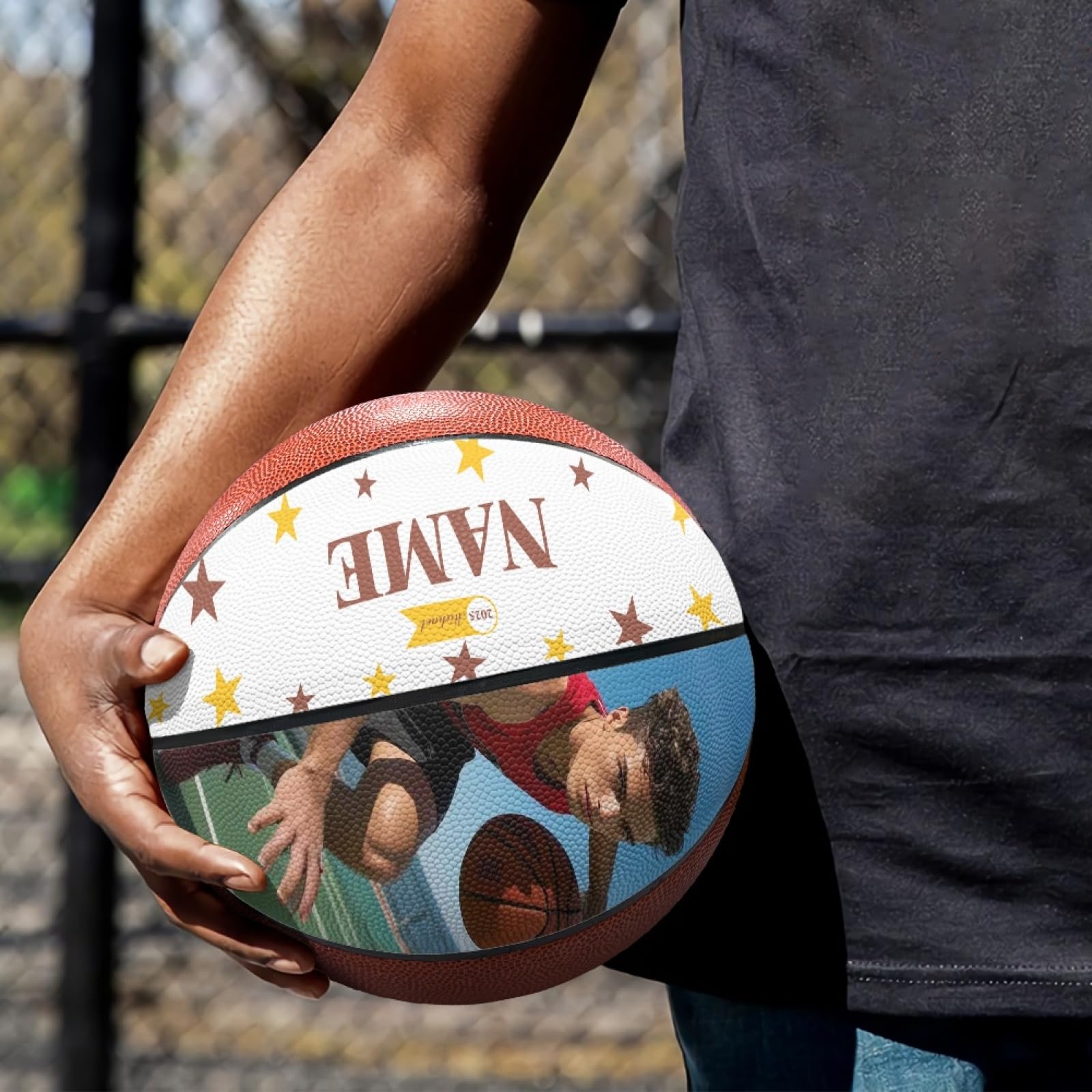 Pallone da basket personalizzato | Pallone da basket personalizzato con nome/foto | Regalo per compleanni, lauree, Natale | Ideale per gli appassionati di basket e gli allenatori
