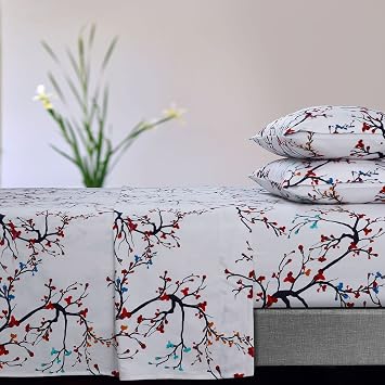 Tribeca Living King Extra Deep Pocket Flannel Sheet Set, Emilia