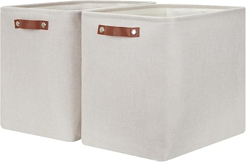 Vista 58 de HNZIGE - Canastas pequeñas de tela para organización (paquete de 6) canastas plegables de almacenamiento para estantes, armarios, lavandería, Asas