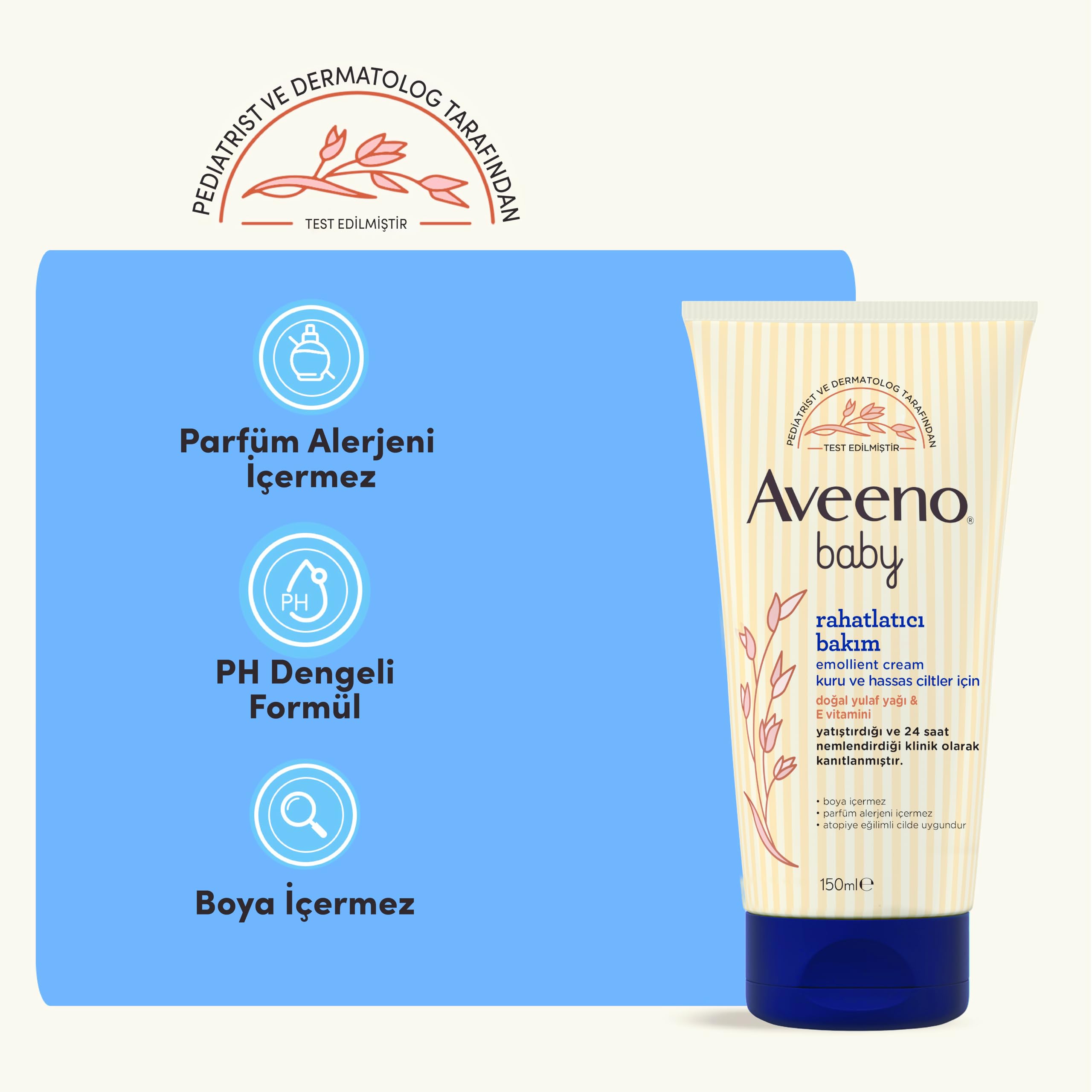 Aveeno Baby Rahatlatıcı Bakım Kuru ve Hassas Ciltler için Emollient Cream 150 ml