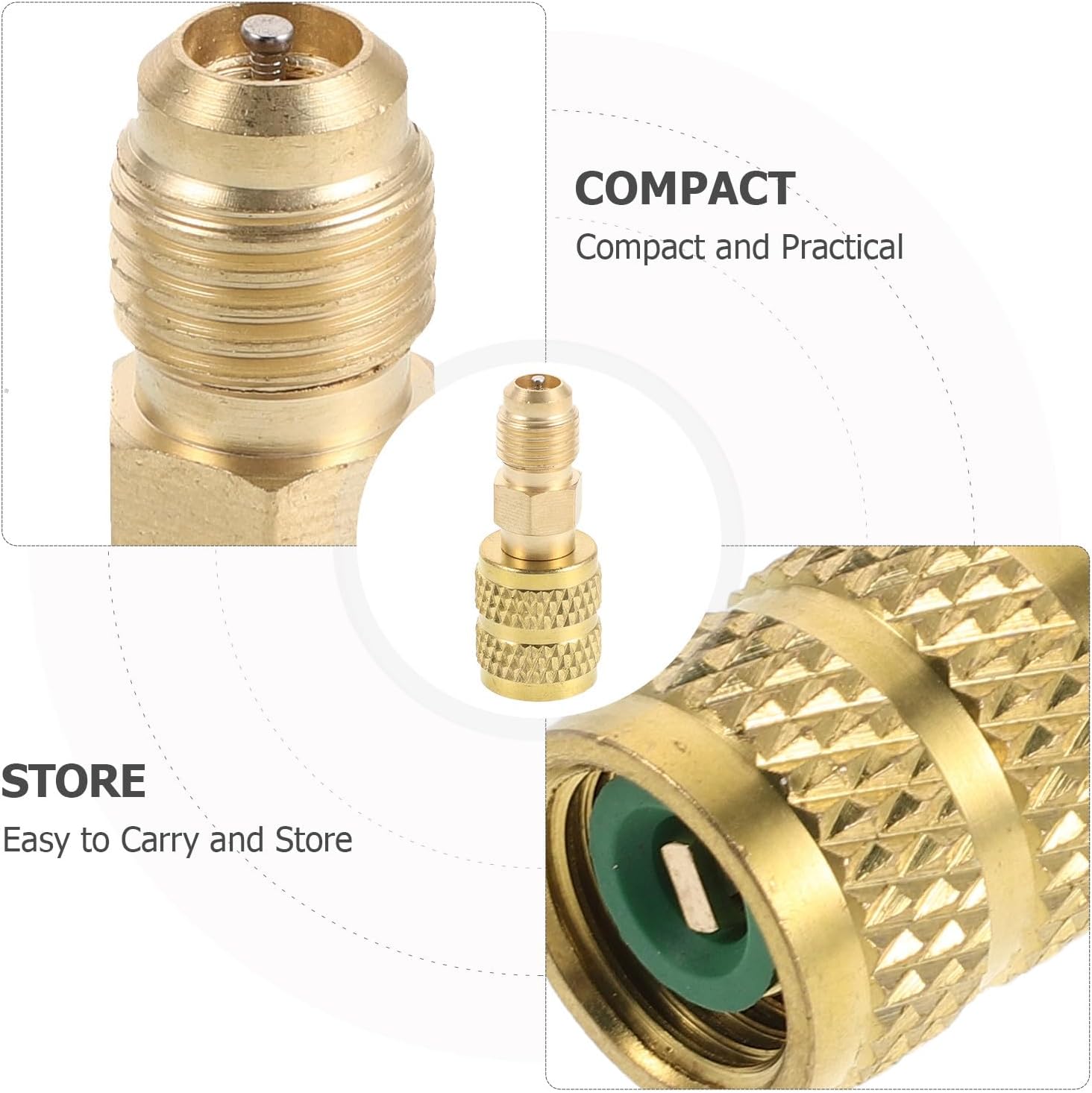 Car - Adapters - F5/16 M1/4 SAE HVAC Fitting | Precision Thread Adapter for Service