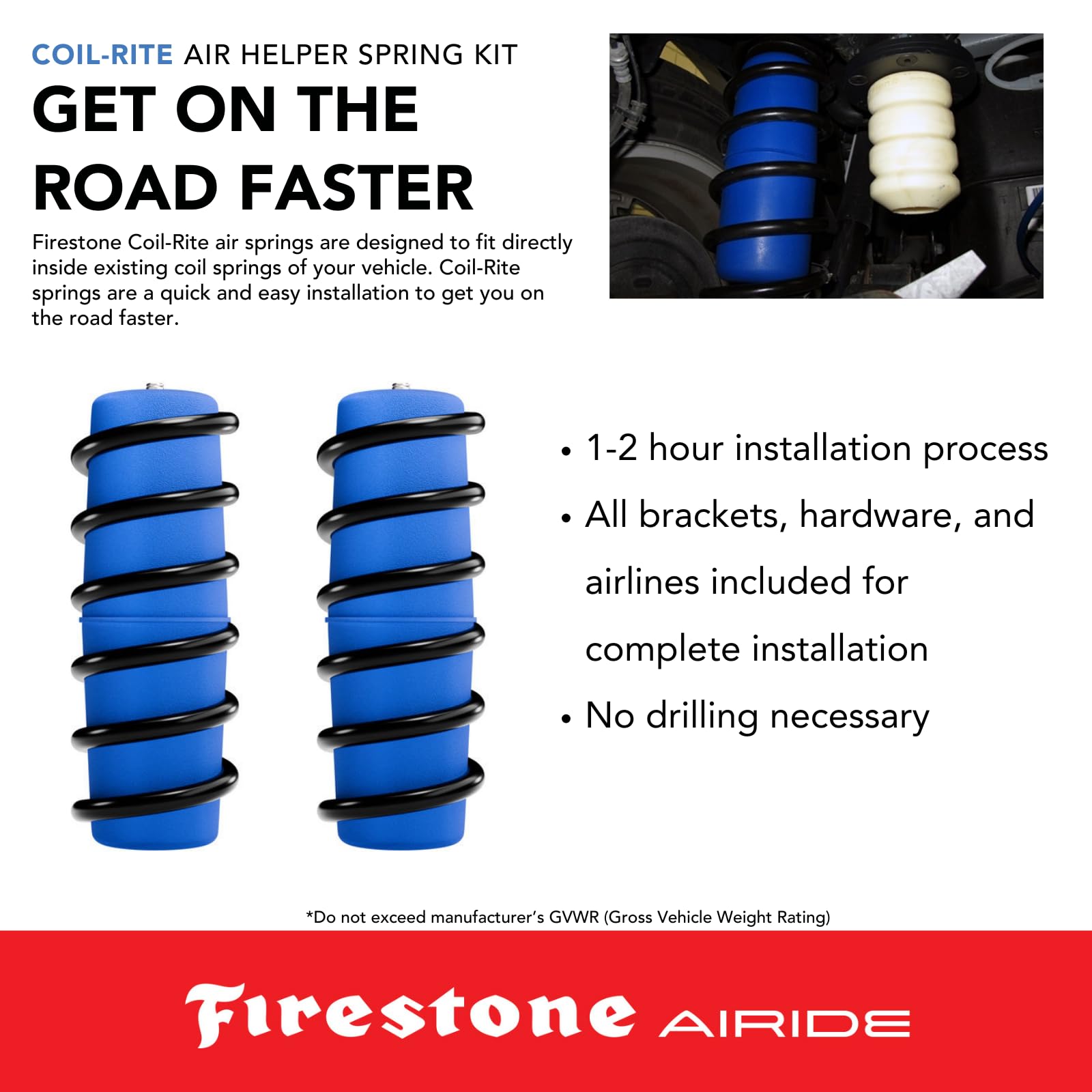 Amazon.com: Firestone Airide 4108 Coil-Rite Rear Air Spring Kit